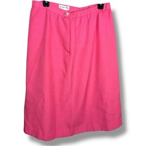 Vintage Size 18 *READ MEASUREMENTS Grand Tier Pink Pencil Skirt Retro Barbie